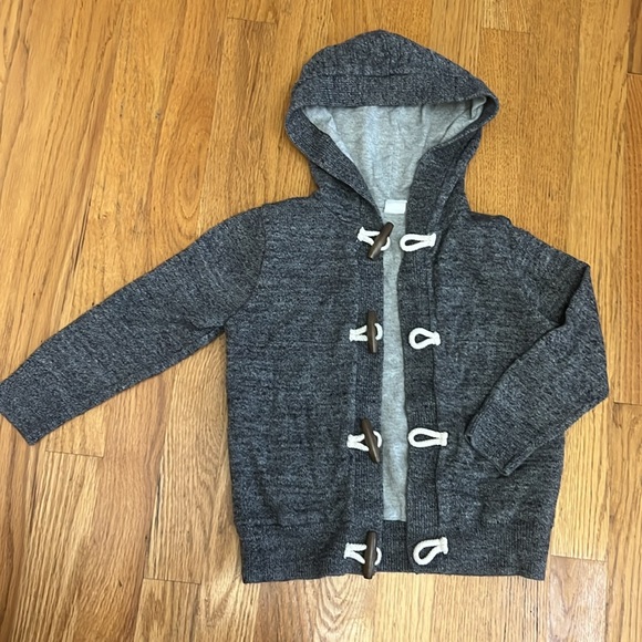 Gap Toggle Charcoal Gray Hooded Cardigan - Picture 7 of 9
